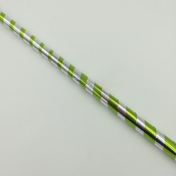 CANNE A APPARITION PLASTIQUE RAYEE ROUGE - ARGENT