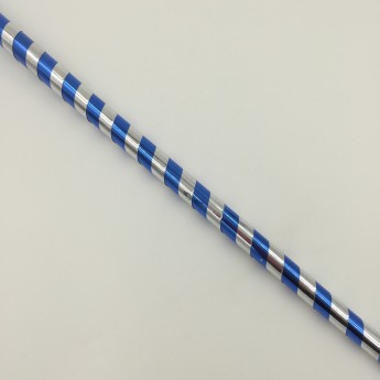 CANNE A APPARITION PLASTIQUE RAYEE JAUNE - ARGENT