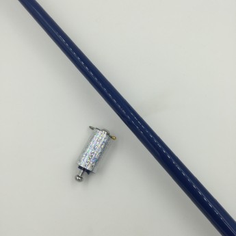 CANNE A APPARITION METALLIQUE NOIRE BLANCHE