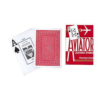 Jeu de cartes Aviator Jumbo Index Poker Size Rouge