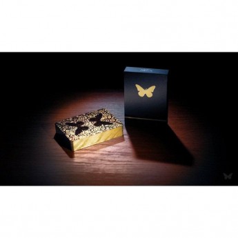 Butterfly Playing Cards Black - Gold (marquée)