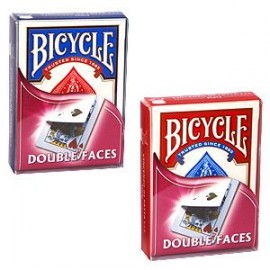 JEU DE 54 CARTES BICYCLE BLEU : DOUBLE FACE
