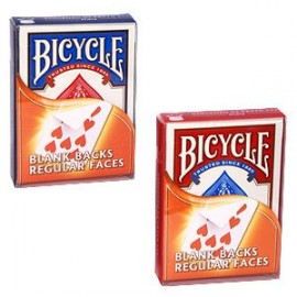 JEU DE 54 CARTES BICYCLE ROUGE : DOS BLANC/ FACE NORMALE
