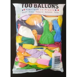 BALLONS MULTICOLORS 25 CM