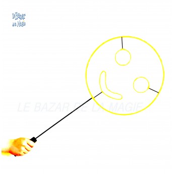 Raquette Smiley pour spectacle bulles de savon