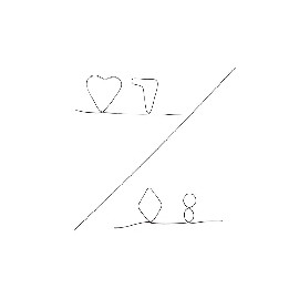 Fil à mémoire 7 de coeur et 8 de carreau