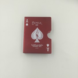 ETUI PROTECTEUR DE CARTES EN MÉTAL ROUGE
