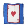 Foulard à la carte ace de pique bleu 12" ( 30 cm )